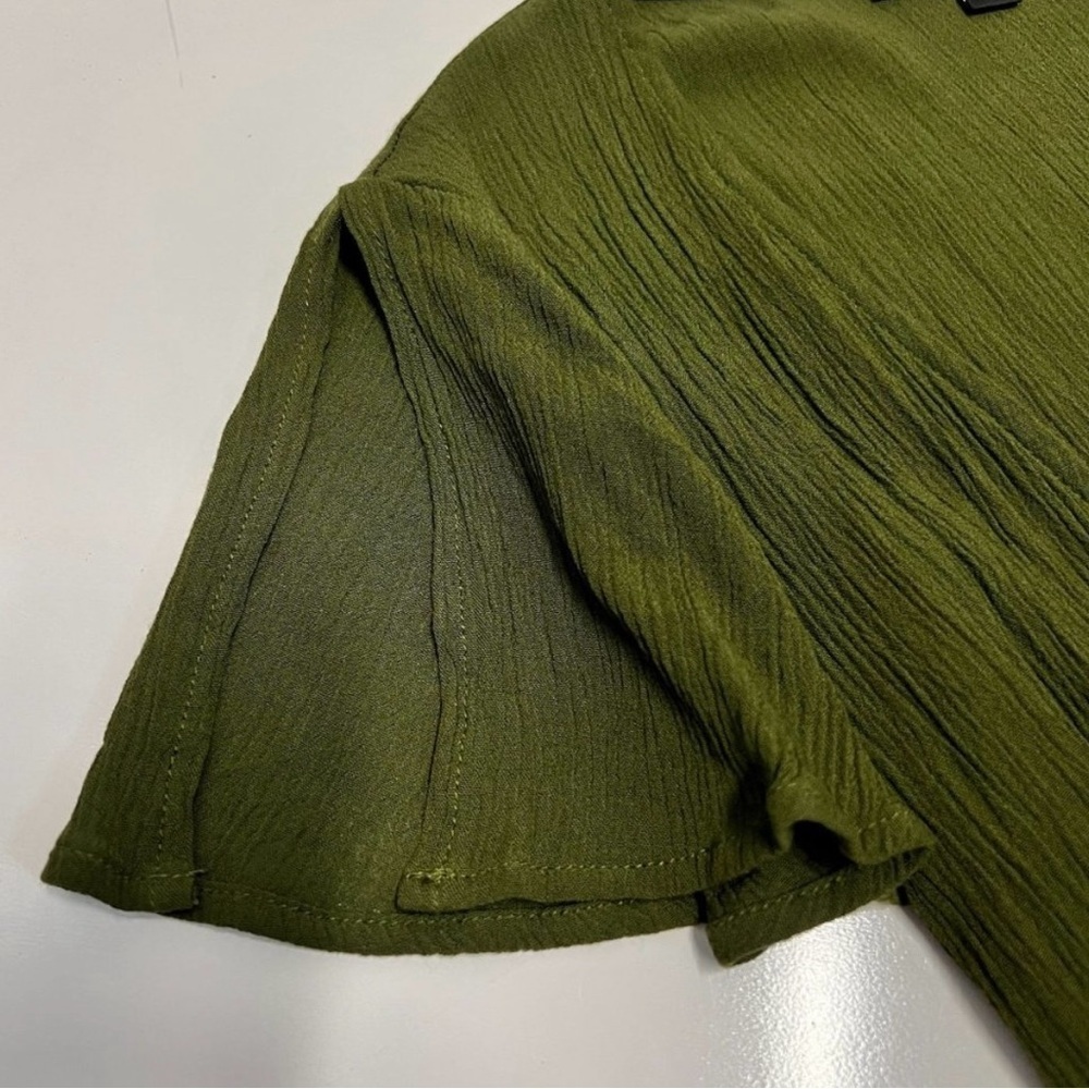 Lulu’s Harbor Point Wrap Dress in Olive Green - Picture 6 of 11
